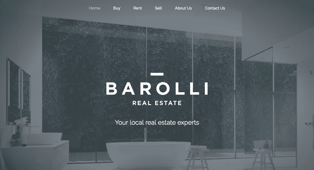 Barolli real estate homepage